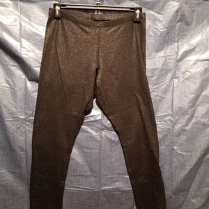 Silver and black leggings